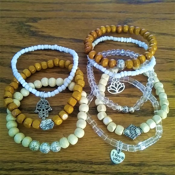 New 8 Beaded Boho Bracelets - Picture 6 of 10